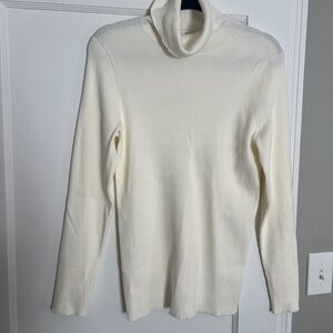 Aritzia Babaton Ivory Turtleneck Sweater